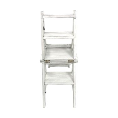 Folding Library Chair In Antique White