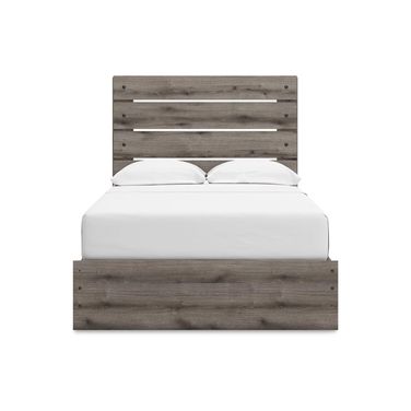 Fondenlane Full Panel Storage Bed In Brown Gray