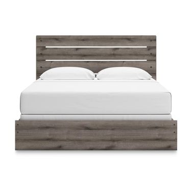 Fondenlane King Panel Bed In Brown Gray