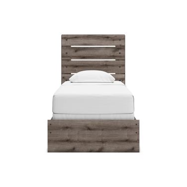 Fondenlane Twin Panel Bed In Brown Gray