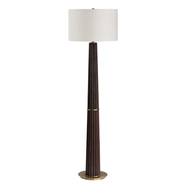 Forage Floor Lamp In Brass and Woodtone