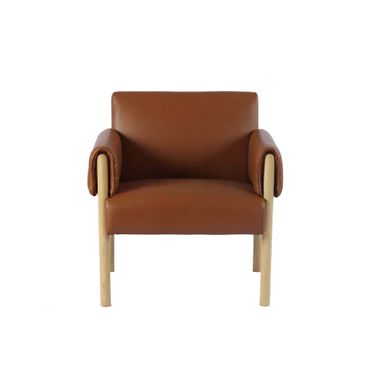 Forest Club Chair In Saddle and Natural