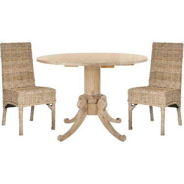 Forest Rustic Natural Drop Leaf Dining Room Set
