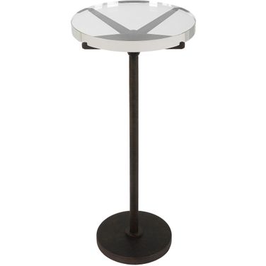 Forge Accent Table In Clear and Brown