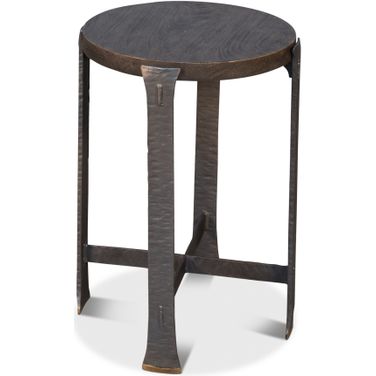 Forged Slats Moleskin Gray Side Table