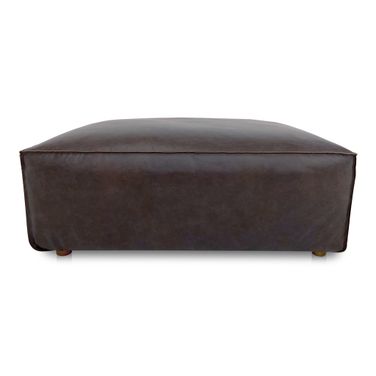 Form Leather Ottoman In Espresso Brown