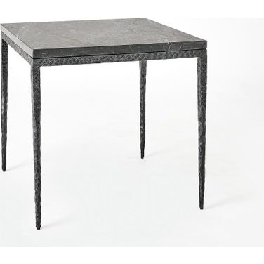Forrester Side Tableened/Flamed Marble In Black