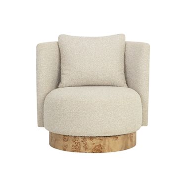Fortis Swivel Lounge Chair In Santa Cruz Oatmeal