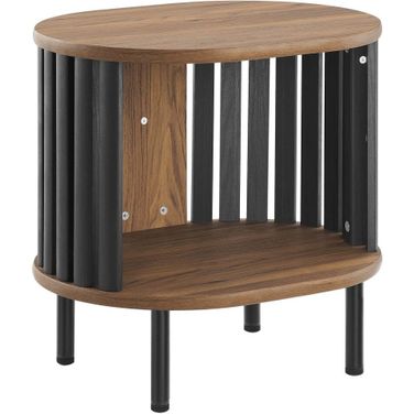 Fortitude Side Table In Walnut Black