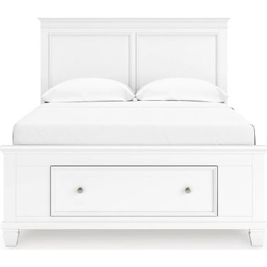 Fortman Full Panel Storage Bed In White