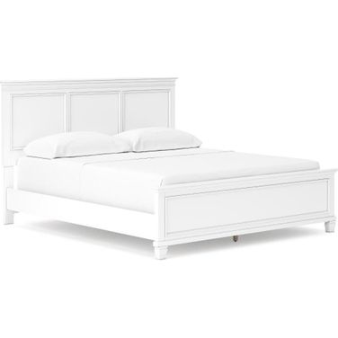Fortman White California King Panel Bed