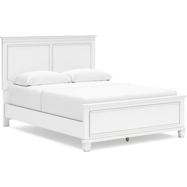 Fortman White Queen Panel Bed