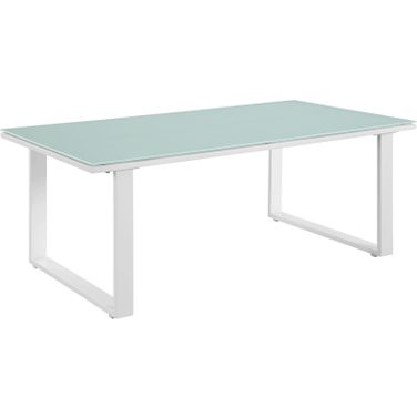 Fortuna White Outdoor Patio Coffee Table