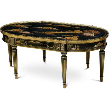 Fortune Cocktail Table In Brass and Black