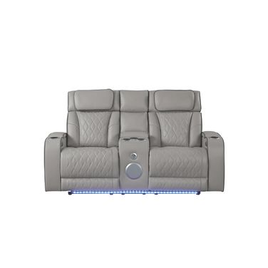 Fortuner Power Reclining Loveseat In Gray