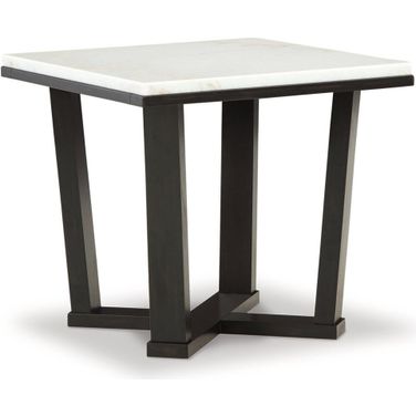 Fostead White And Espresso Square End Table