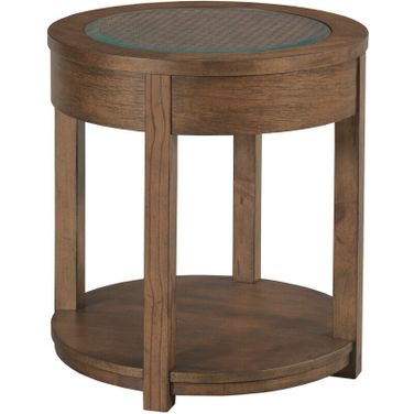 Foster Round End Table In Hazel