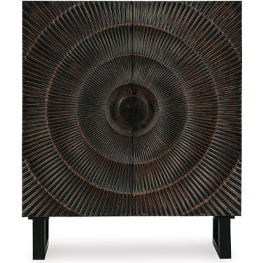Fosterman Accent Cabinet In Distressed Black