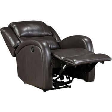Foxcroft Power Reclining Chair In Brown