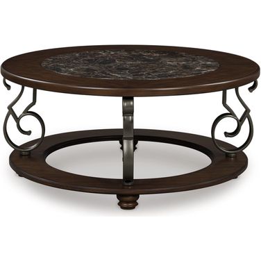 Frallyn Coffee Table In Dark Brown