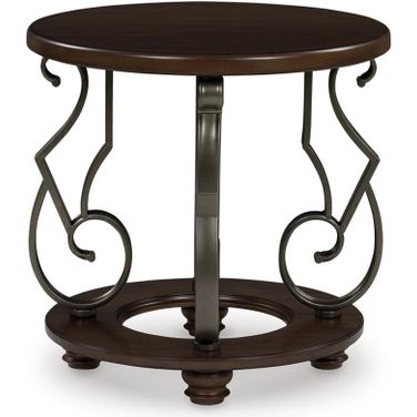 Frallyn End Table In Dark Brown