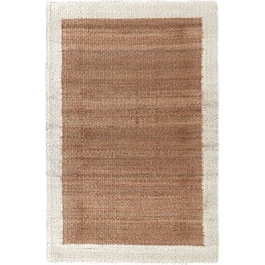 Frame 5x8 Rug In Natural and Ivory