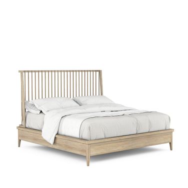 Frame King Spindle Bed In Light Brown