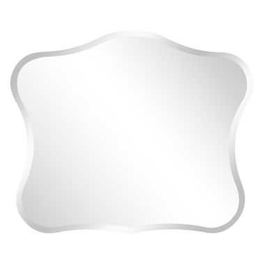 Frameless Fancy Mirror In Silver