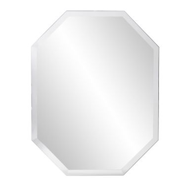Frameless Octagonal Mirror In Silver