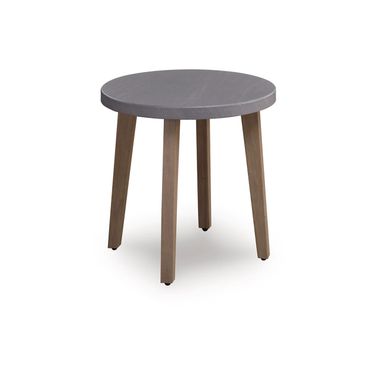 Francis Beach Outdoor End Table In Natural and Gray