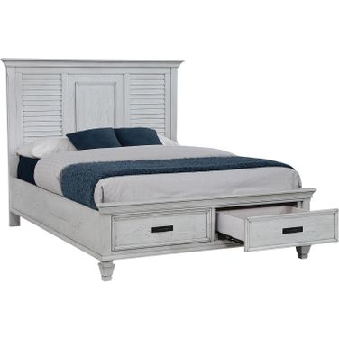 Franco Eastern King Storage Bed Antique White