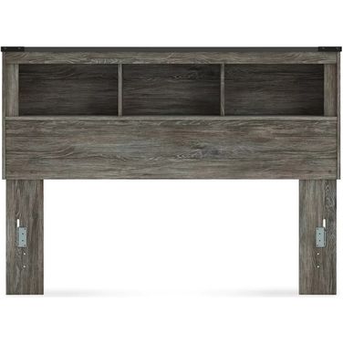 Frandern Queen Bookcase Headboard In Gray