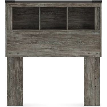 Frandern Twin Bookcase Headboard In Gray