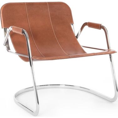 Frank Lounge Chair In Gingerbread Brown