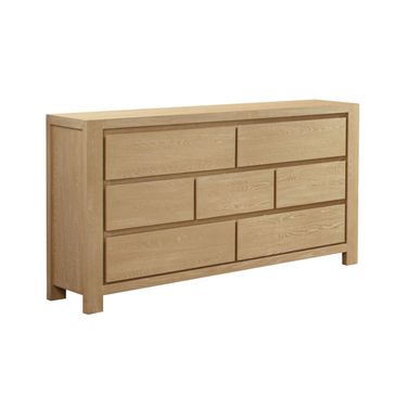 Frank Rubberwood 6 Drawer Dresser in Natural Light Oak