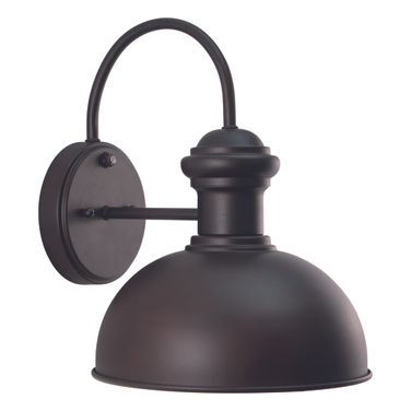 Franklin 10 Inch Outdoor Wall Light In Oil Burnished Bronze and Light Gold