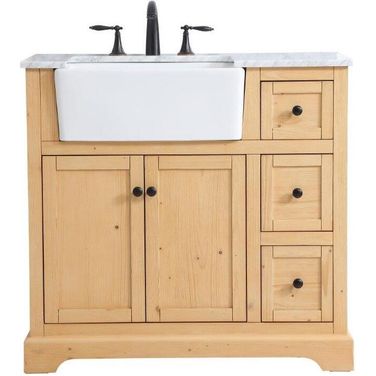 Franklin 36 Inch Single Bathroom Vanity In Natural Wood