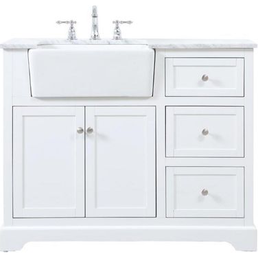 Franklin 42 Inch Single Bathroom Vanity In White
