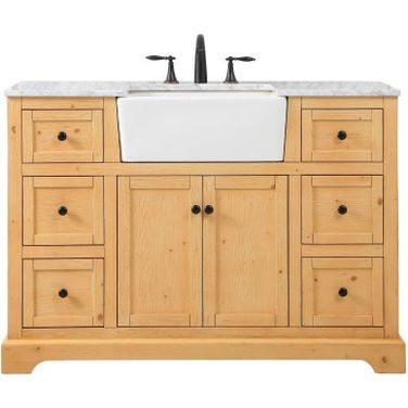 Franklin 48 Inch Single Bathroom Vanity In Natural Wood