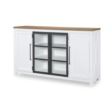 Franklin Credenza In Harvest Oak and Natural White