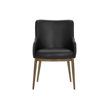 Franklin Dining Armchair In Bravo Black
