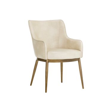 Franklin Dining Armchair In Bravo Cream