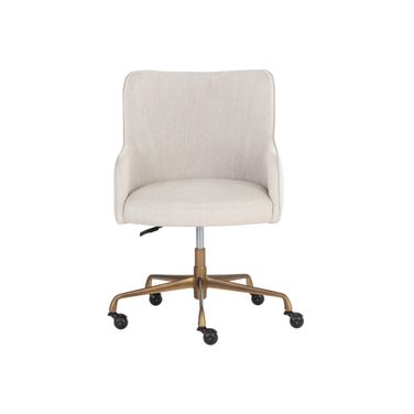 Franklin Office Chair In Beige Linen