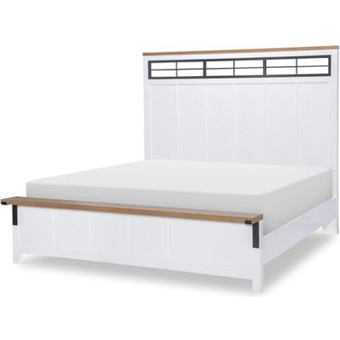 Franklin White Two Tone California King Panel Bed