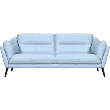 Franz Leather Sofa In Sky Blue