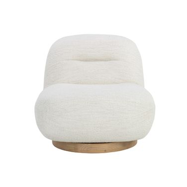 Franze Swivel Lounge Chair In Merino Pearl