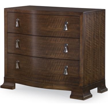 Frasier Serpentine Nightstand In Brunette