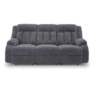 Free Wake Power Reclining Sofa with Drop Down Table In Steel