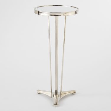 French Moderne Side Table In Nickel