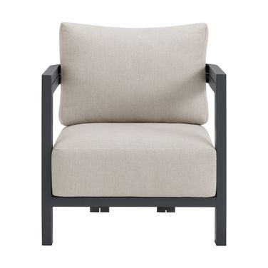 Fresca Chair Set of 2 In Beige and Dark Grey
